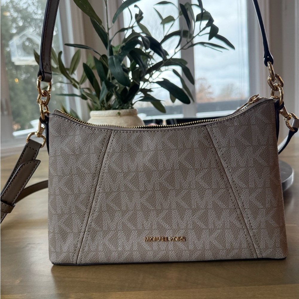 Michael Kors Taupe Crossbody Bag